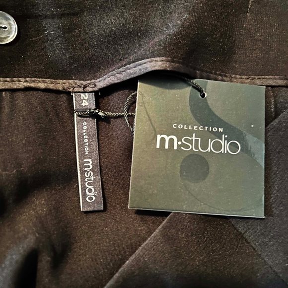 NEW PHOTOS! GAUCHOS, WIDE LEG, BLACK, SZ 24, BACK HIDDEN ZIP, PLEAT FRONT & BACK - Picture 12 of 15